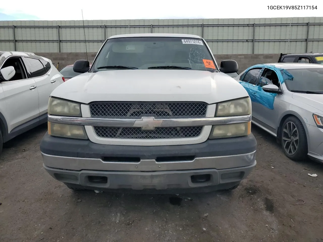 2005 Chevrolet Silverado K1500 VIN: 1GCEK19V85Z117154 Lot: 64971274