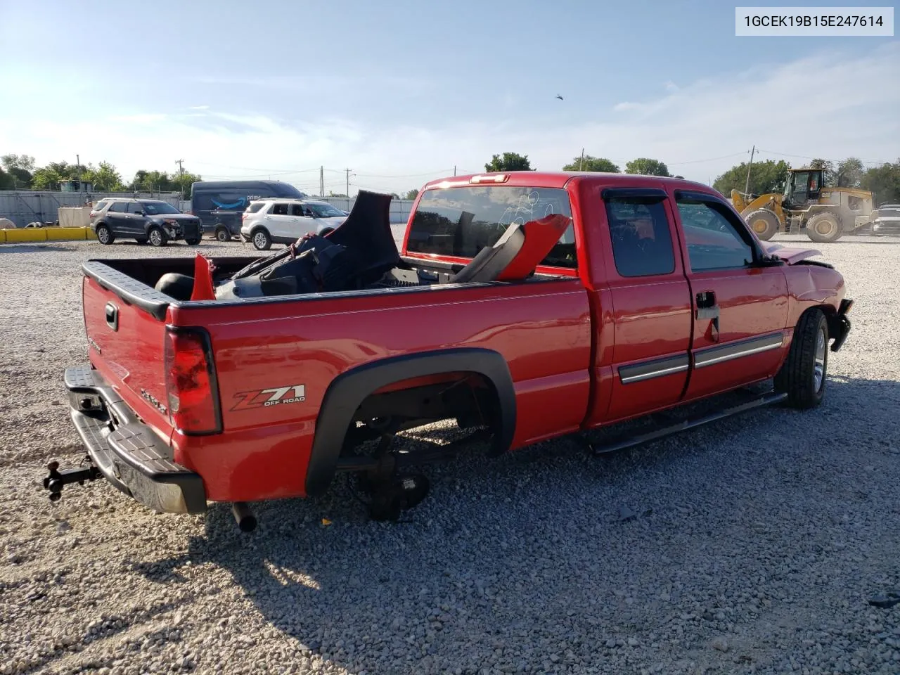 2005 Chevrolet Silverado K1500 VIN: 1GCEK19B15E247614 Lot: 65492914