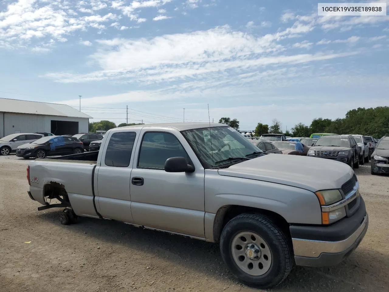 2005 Chevrolet Silverado K1500 VIN: 1GCEK19V35E189838 Lot: 67651894