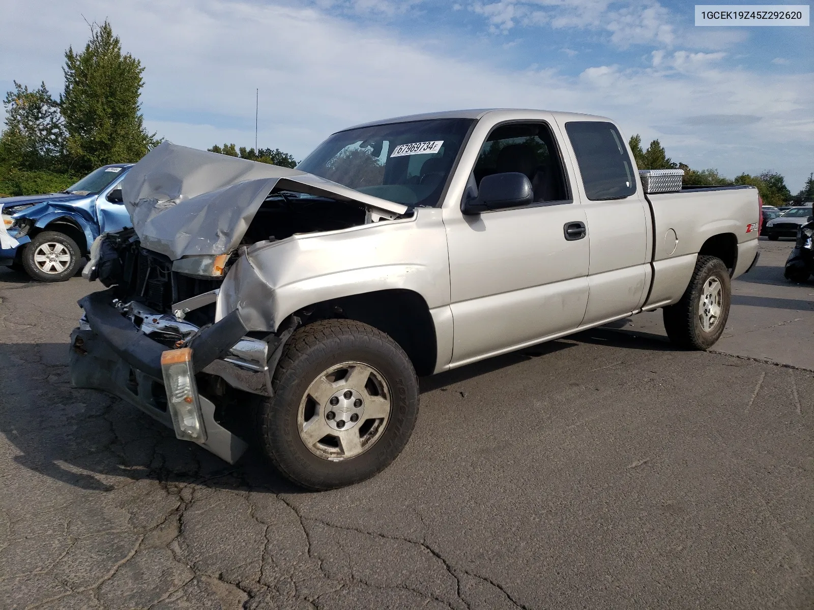 2005 Chevrolet Silverado K1500 VIN: 1GCEK19Z45Z292620 Lot: 67969734