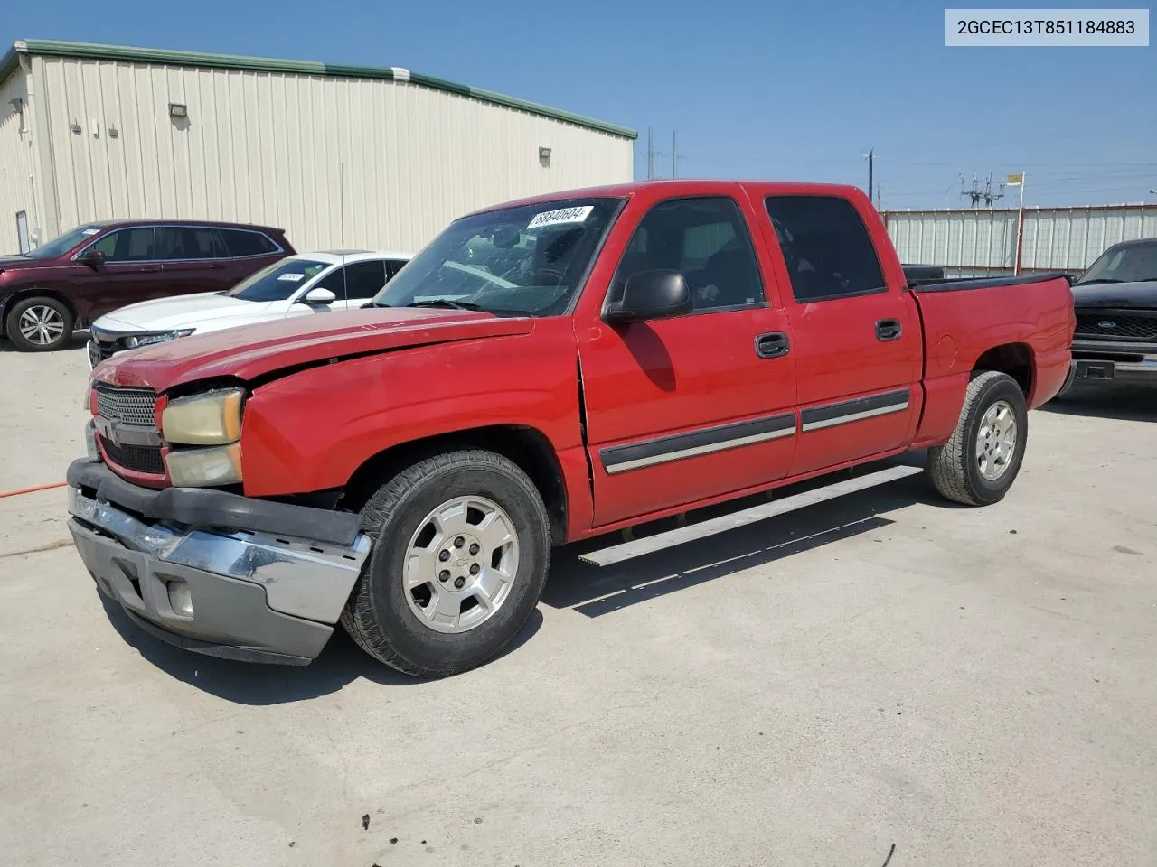 2005 Chevrolet Silverado C1500 VIN: 2GCEC13T851184883 Lot: 68840604