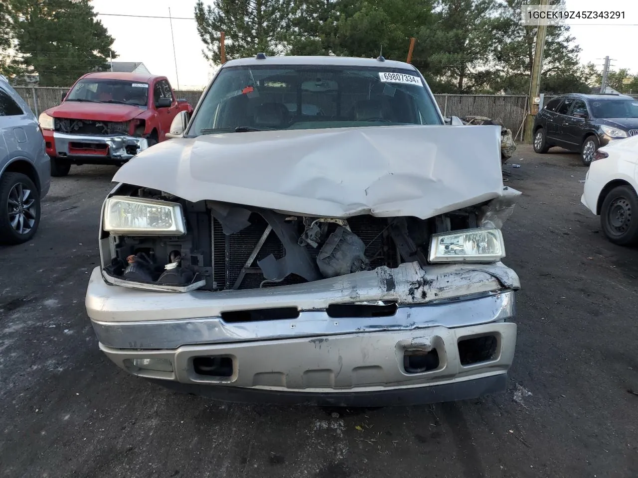 2005 Chevrolet Silverado K1500 VIN: 1GCEK19Z45Z343291 Lot: 69807334