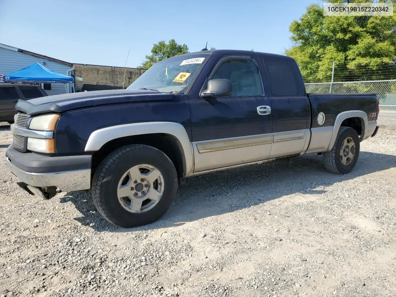 2005 Chevrolet Silverado K1500 VIN: 1GCEK19B15Z220342 Lot: 70434394