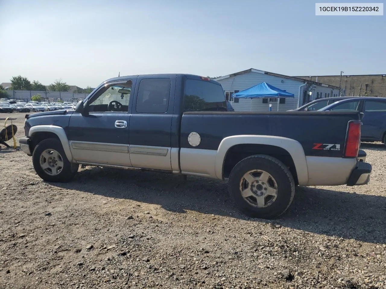 2005 Chevrolet Silverado K1500 VIN: 1GCEK19B15Z220342 Lot: 70434394