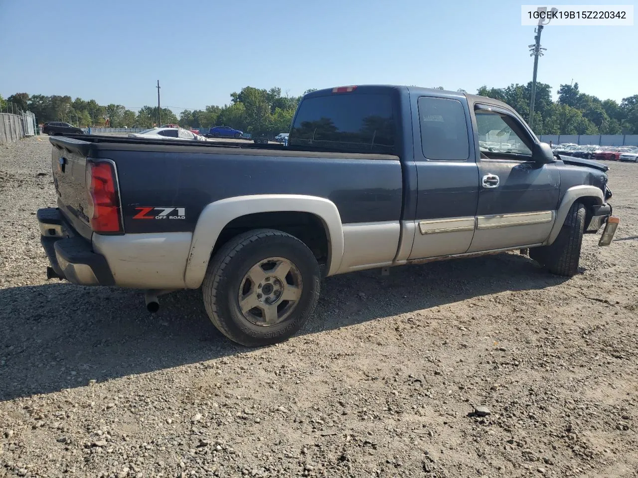 2005 Chevrolet Silverado K1500 VIN: 1GCEK19B15Z220342 Lot: 70434394