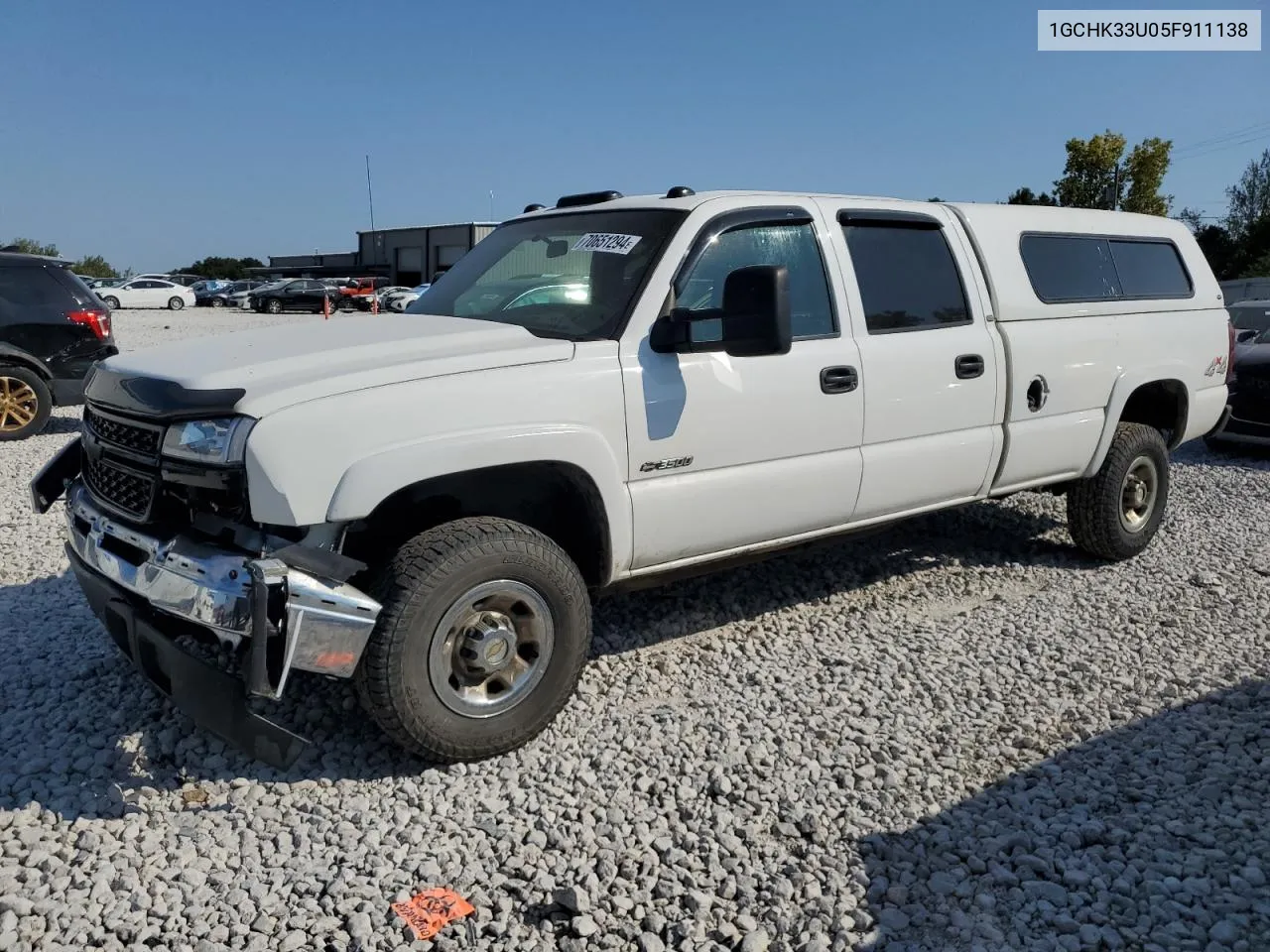 2005 Chevrolet Silverado K3500 VIN: 1GCHK33U05F911138 Lot: 70651294