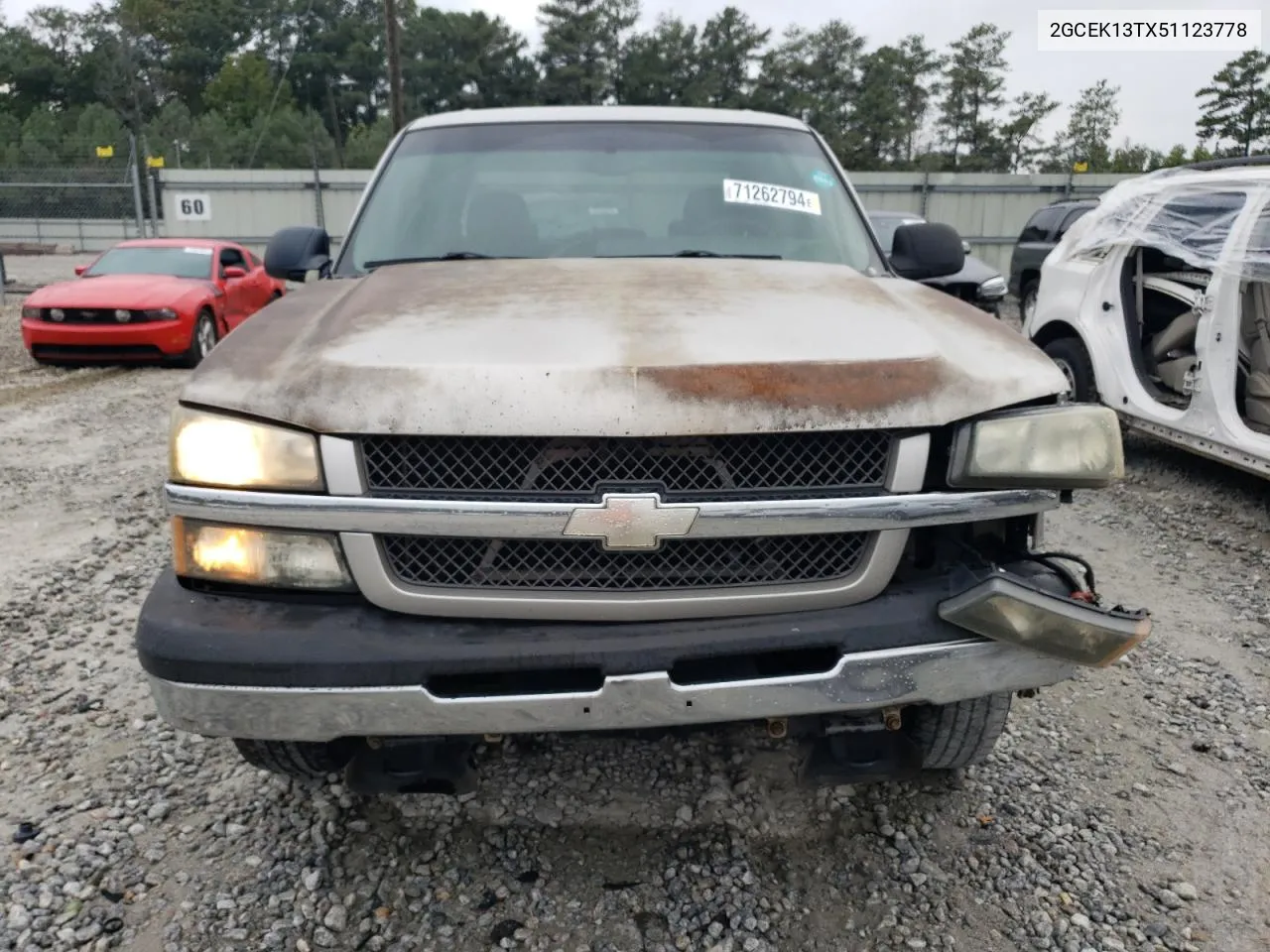 2005 Chevrolet Silverado K1500 VIN: 2GCEK13TX51123778 Lot: 71262794