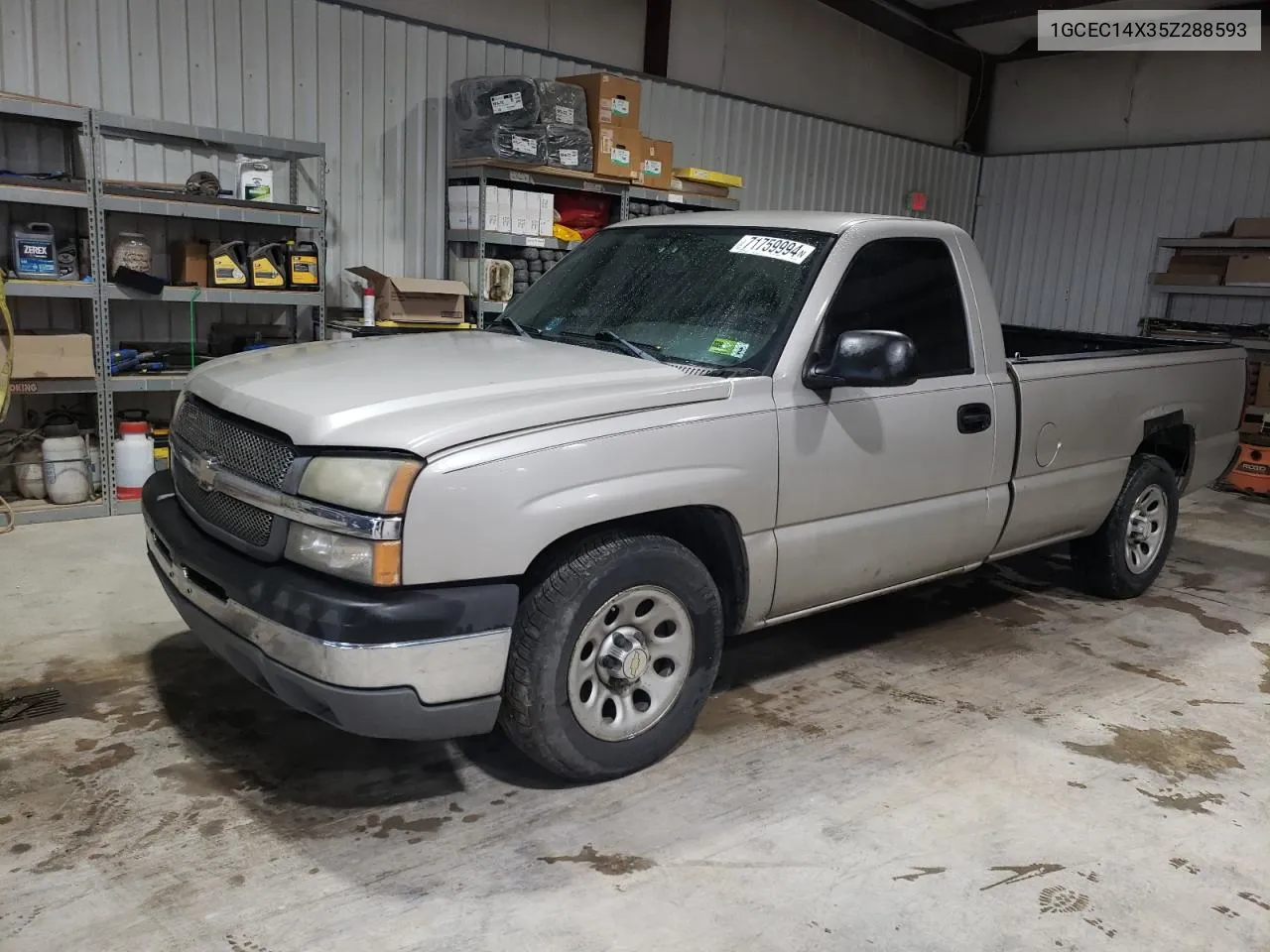 2005 Chevrolet Silverado C1500 VIN: 1GCEC14X35Z288593 Lot: 71759994