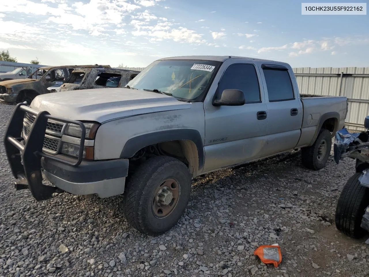 2005 Chevrolet Silverado K2500 Heavy Duty VIN: 1GCHK23U55F922162 Lot: 72226344