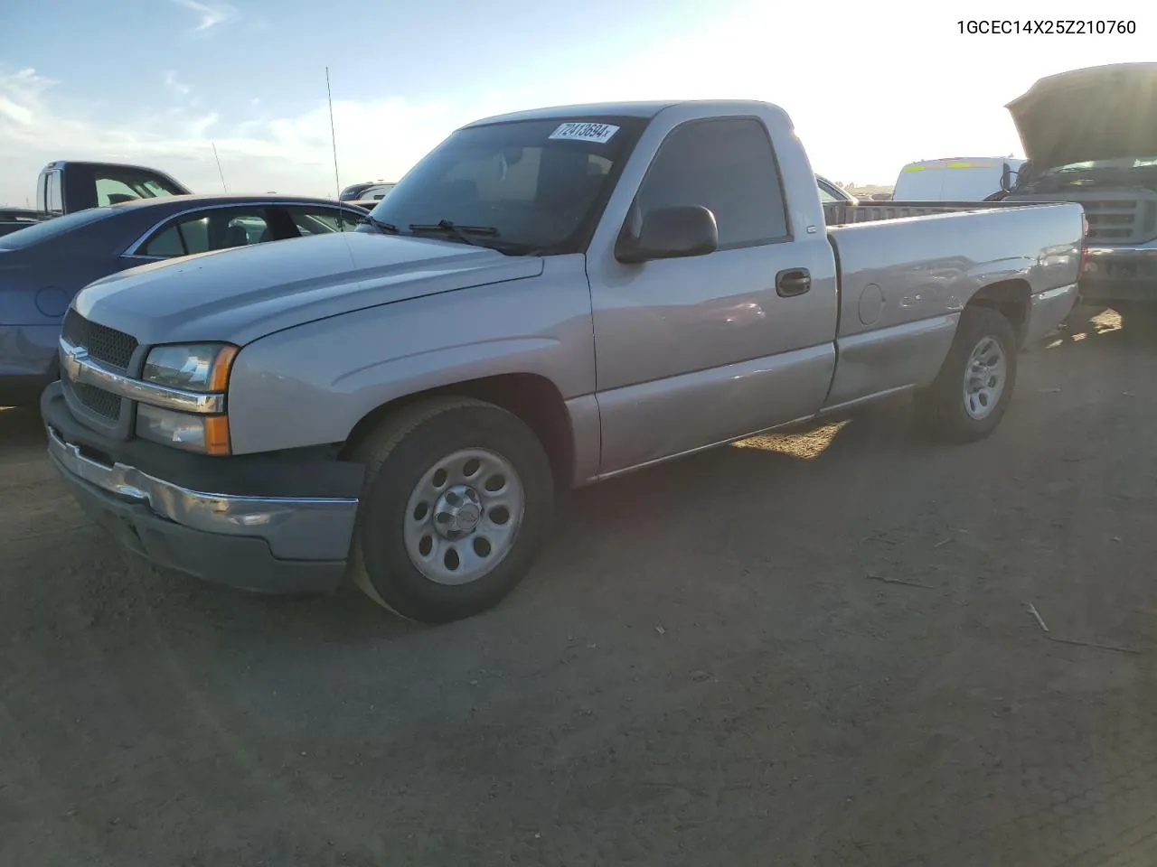 2005 Chevrolet Silverado C1500 VIN: 1GCEC14X25Z210760 Lot: 72413694