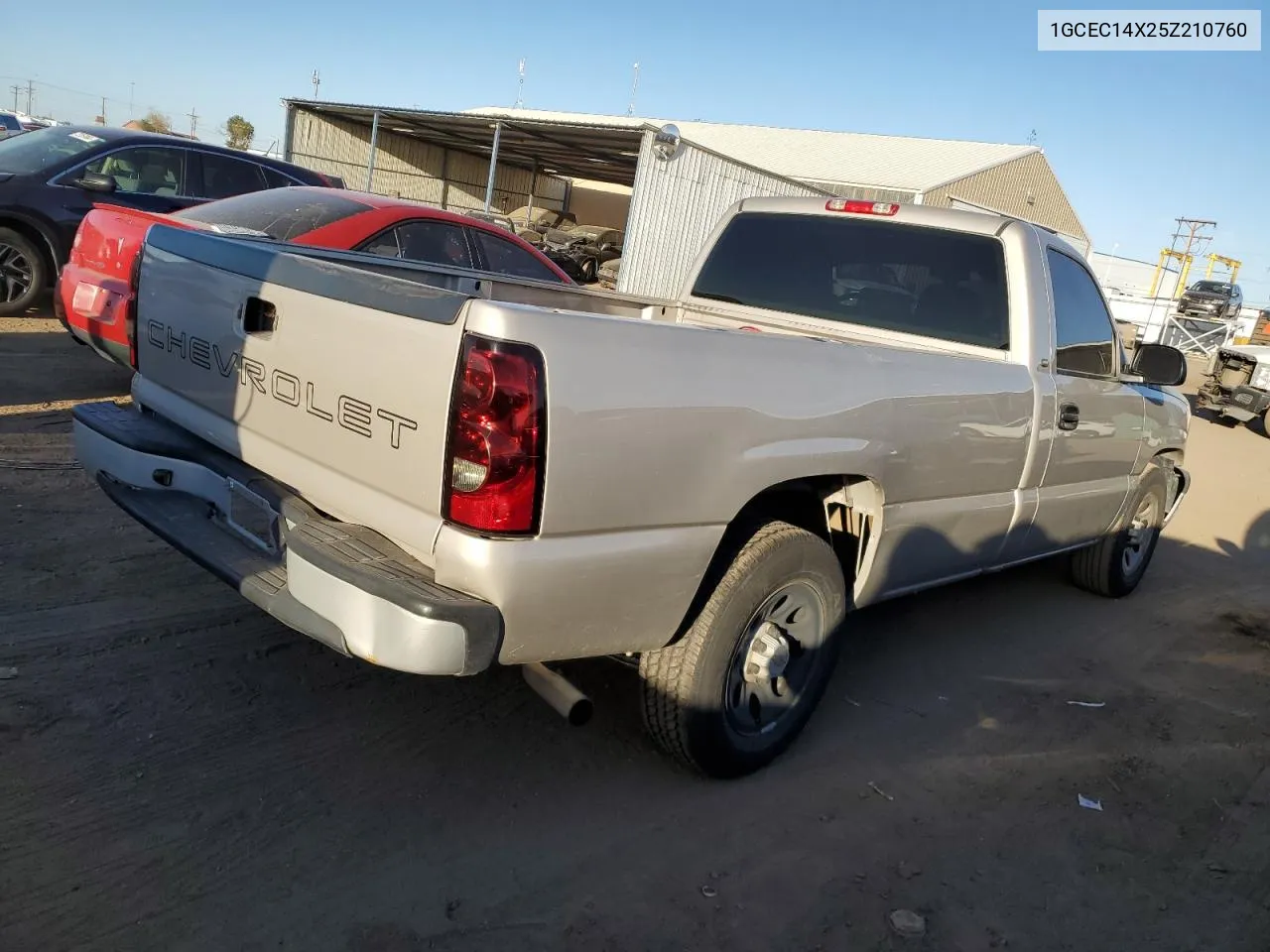 2005 Chevrolet Silverado C1500 VIN: 1GCEC14X25Z210760 Lot: 72413694