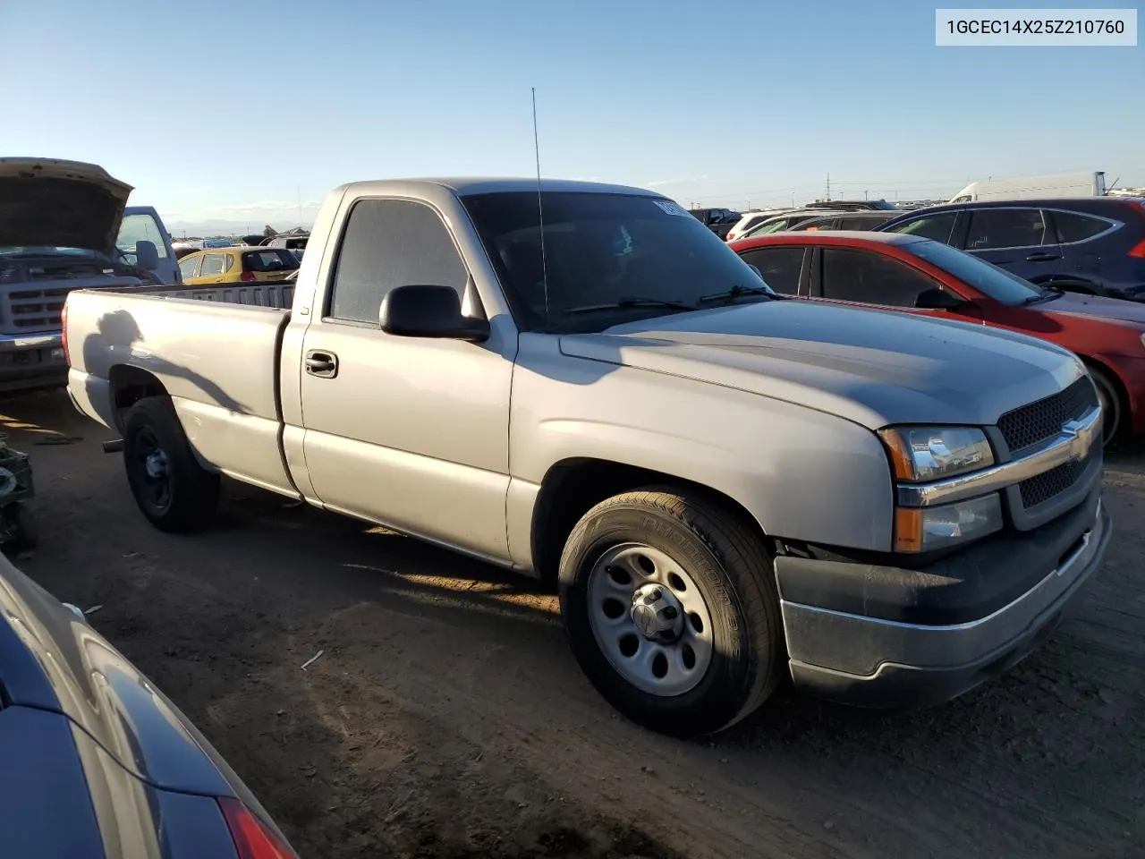 2005 Chevrolet Silverado C1500 VIN: 1GCEC14X25Z210760 Lot: 72413694