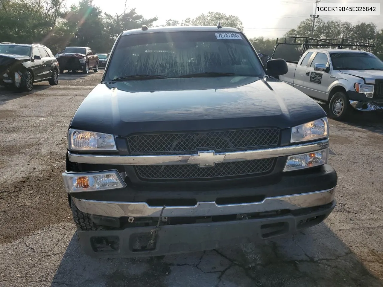 2005 Chevrolet Silverado K1500 VIN: 1GCEK19B45E326842 Lot: 72737394