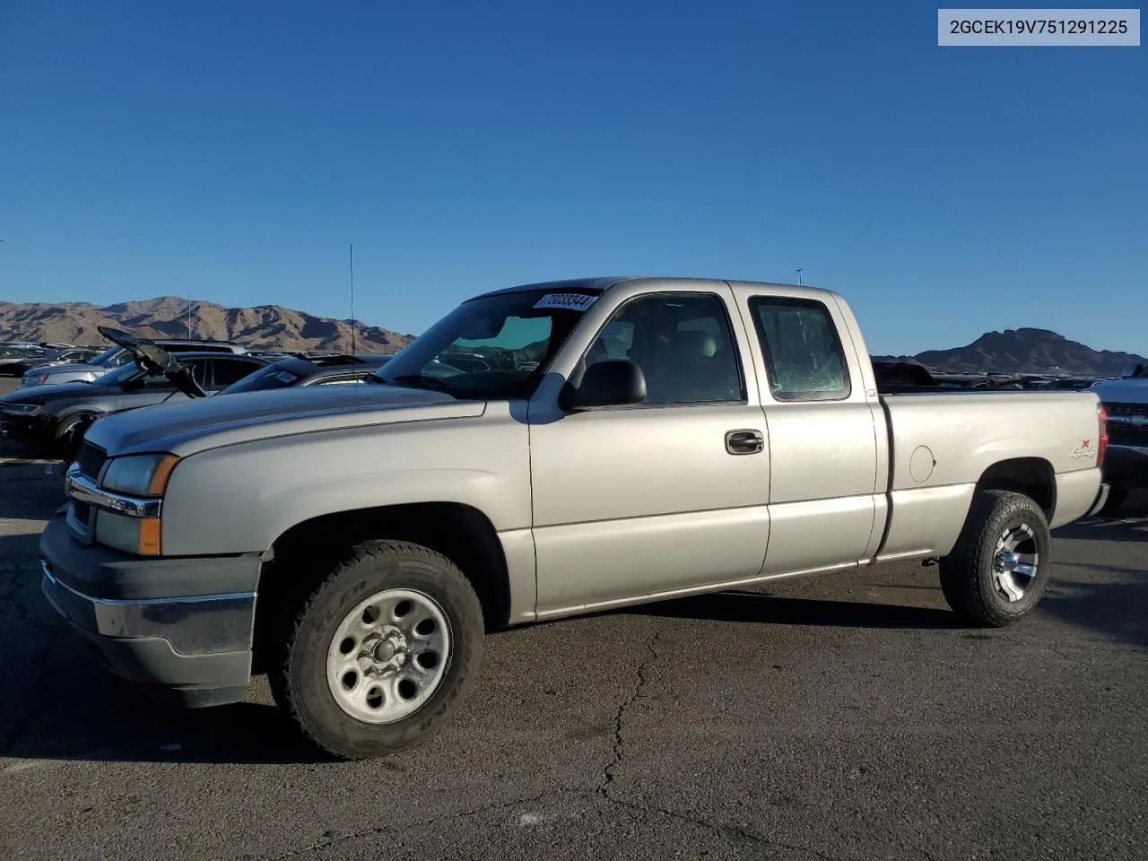 2005 Chevrolet Silverado K1500 VIN: 2GCEK19V751291225 Lot: 73033344