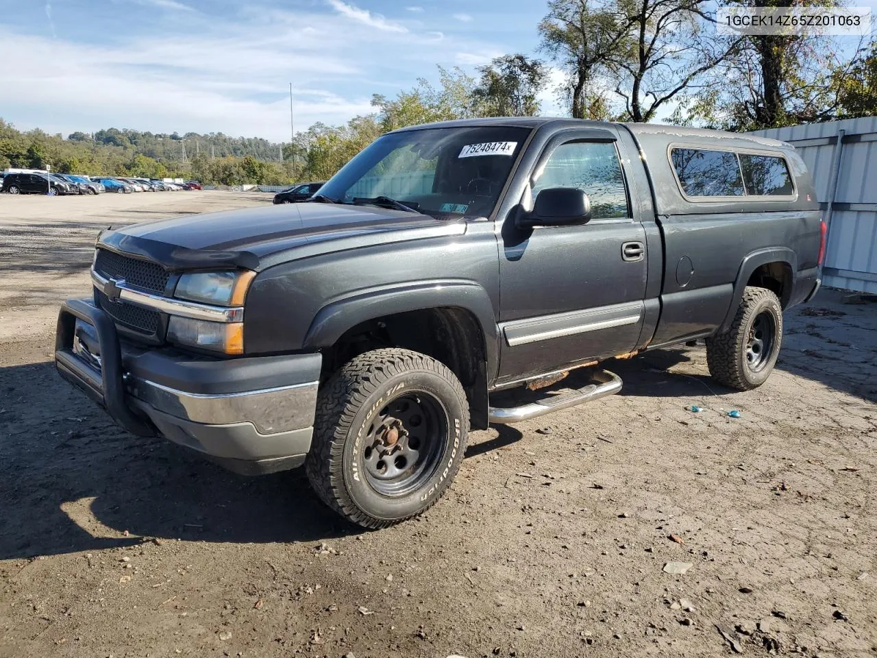 2005 Chevrolet Silverado K1500 VIN: 1GCEK14Z65Z201063 Lot: 75248474