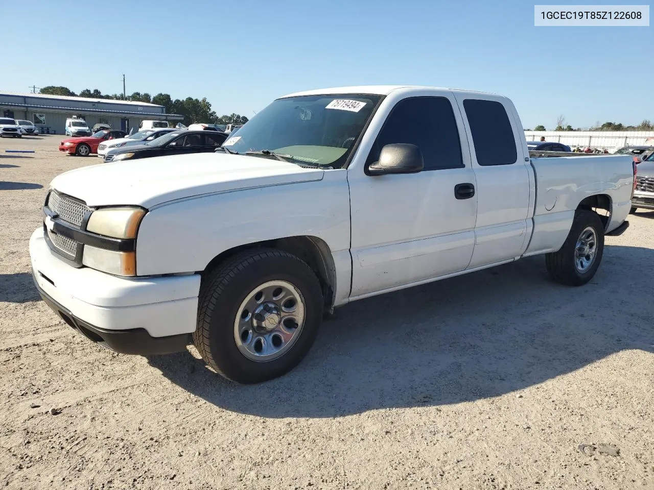 2005 Chevrolet Silverado C1500 VIN: 1GCEC19T85Z122608 Lot: 75719494