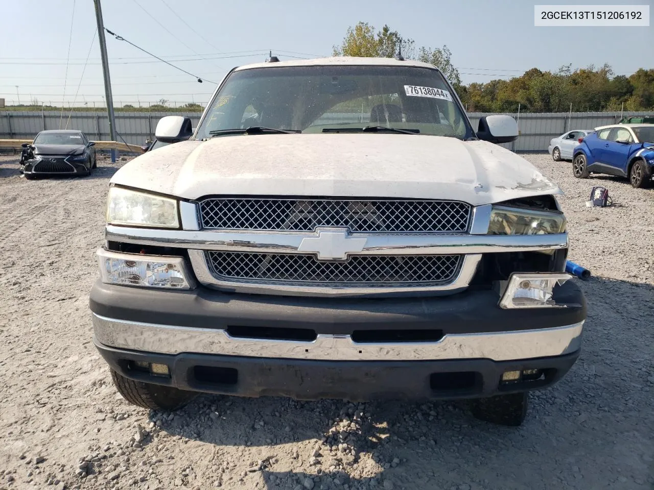 2005 Chevrolet Silverado K1500 VIN: 2GCEK13T151206192 Lot: 76138044