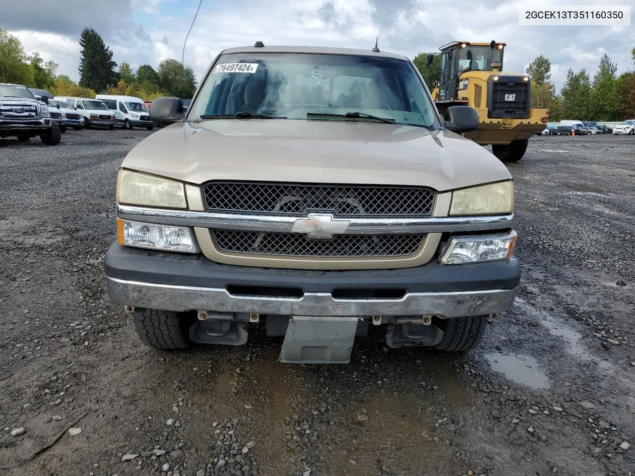 2005 Chevrolet Silverado K1500 VIN: 2GCEK13T351160350 Lot: 76497424