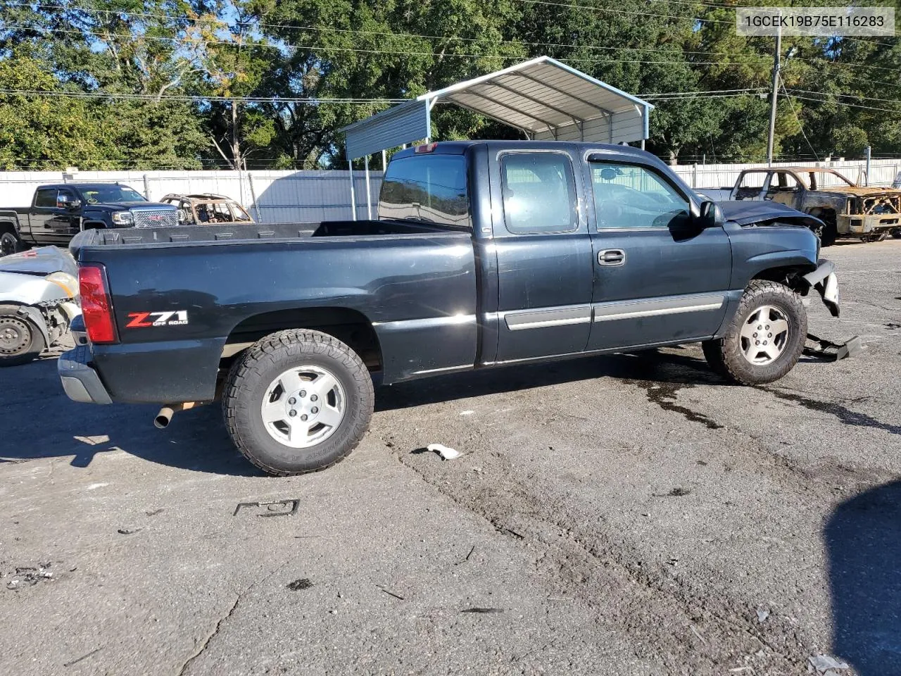 2005 Chevrolet Silverado K1500 VIN: 1GCEK19B75E116283 Lot: 76529674