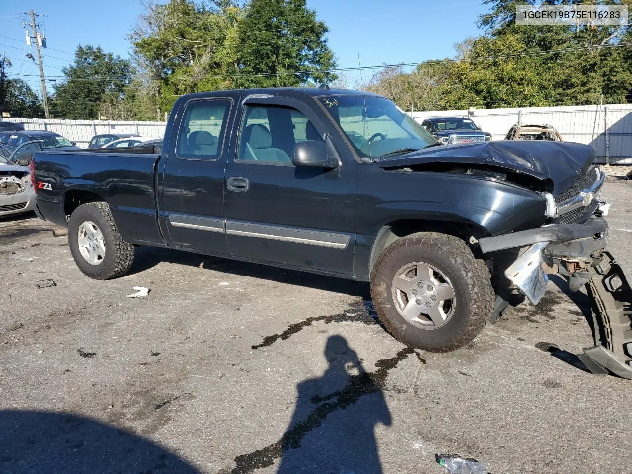 2005 Chevrolet Silverado K1500 VIN: 1GCEK19B75E116283 Lot: 76529674