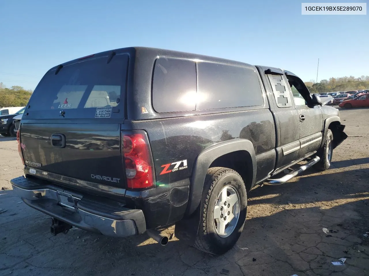 2005 Chevrolet Silverado K1500 VIN: 1GCEK19BX5E289070 Lot: 76607344