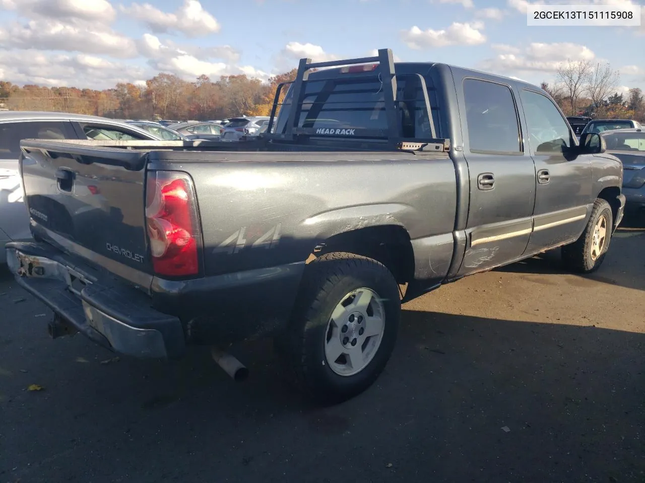 2005 Chevrolet Silverado K1500 VIN: 2GCEK13T151115908 Lot: 77151044