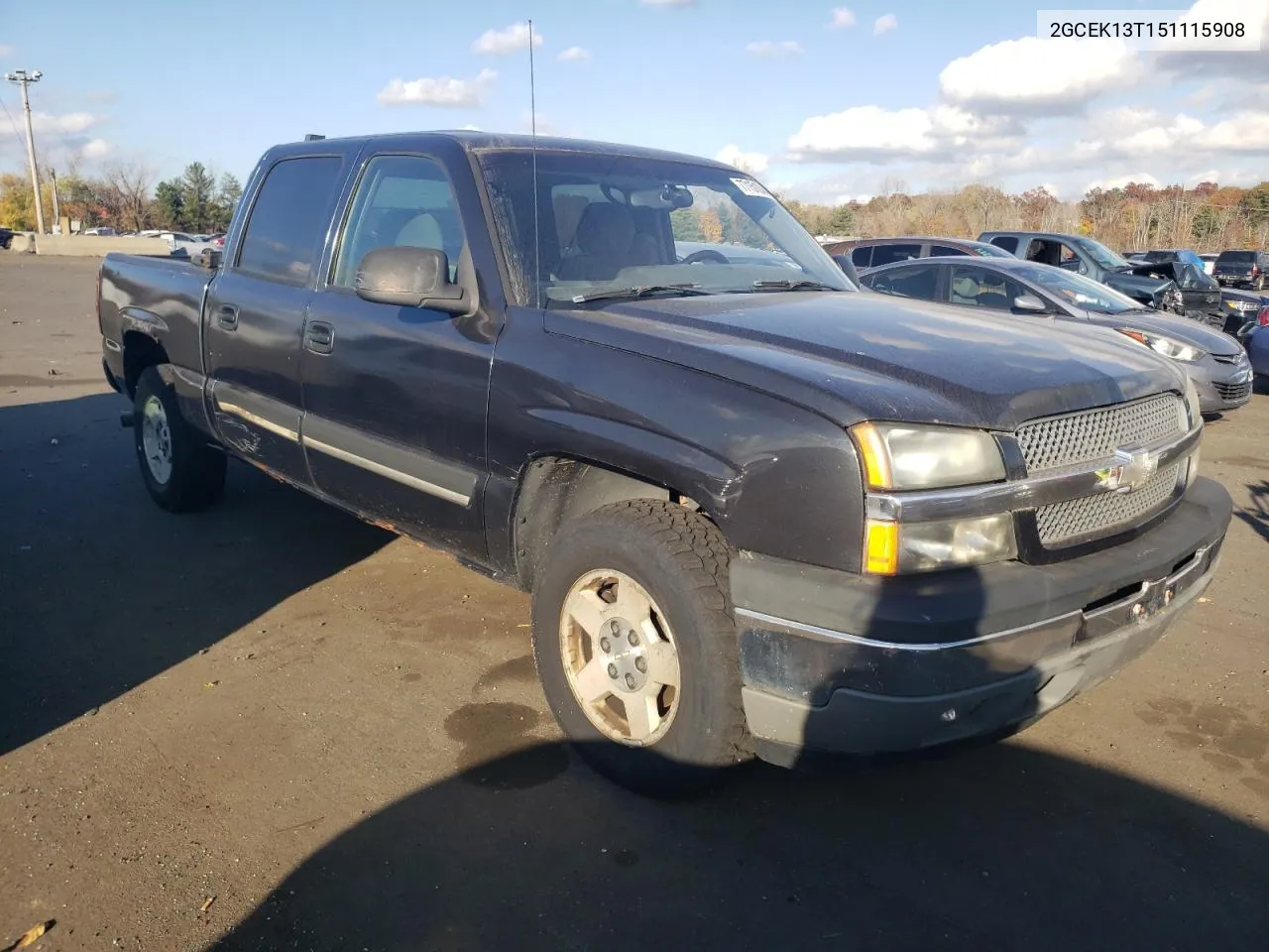 2005 Chevrolet Silverado K1500 VIN: 2GCEK13T151115908 Lot: 77151044