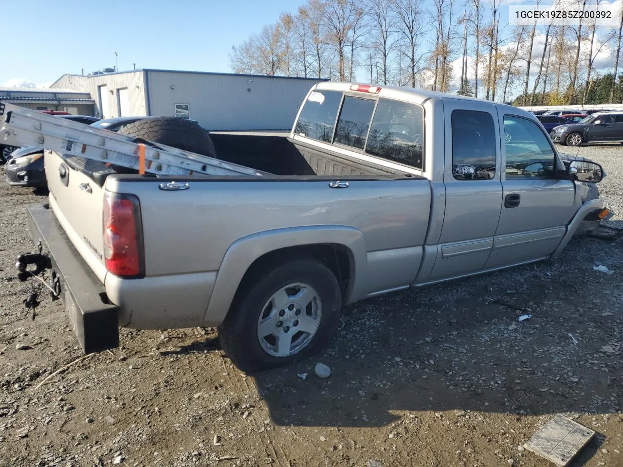 2005 Chevrolet Silverado K1500 VIN: 1GCEK19Z85Z200392 Lot: 77284814