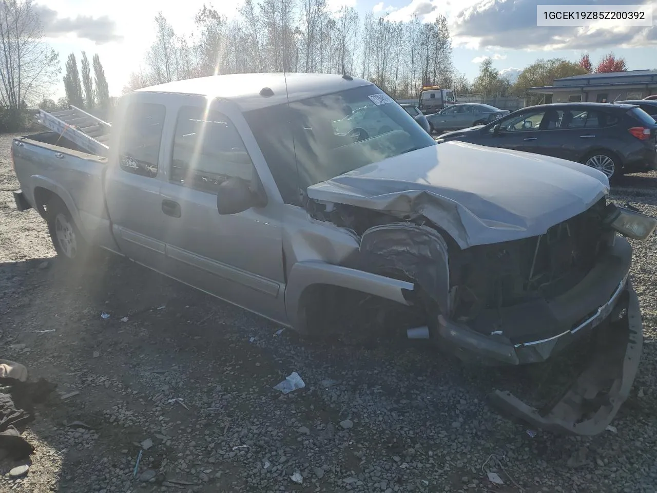 2005 Chevrolet Silverado K1500 VIN: 1GCEK19Z85Z200392 Lot: 77284814