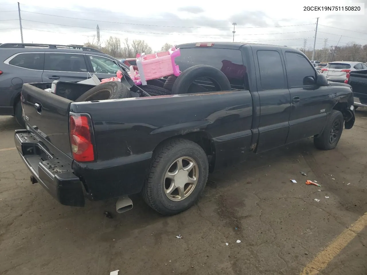 2005 Chevrolet Silverado Ss VIN: 2GCEK19N751150820 Lot: 77775794