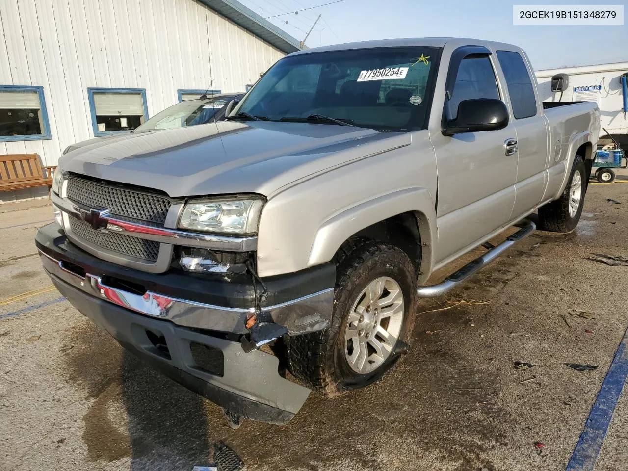 2005 Chevrolet Silverado K1500 VIN: 2GCEK19B151348279 Lot: 77950254