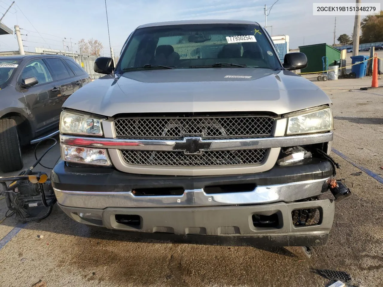 2005 Chevrolet Silverado K1500 VIN: 2GCEK19B151348279 Lot: 77950254