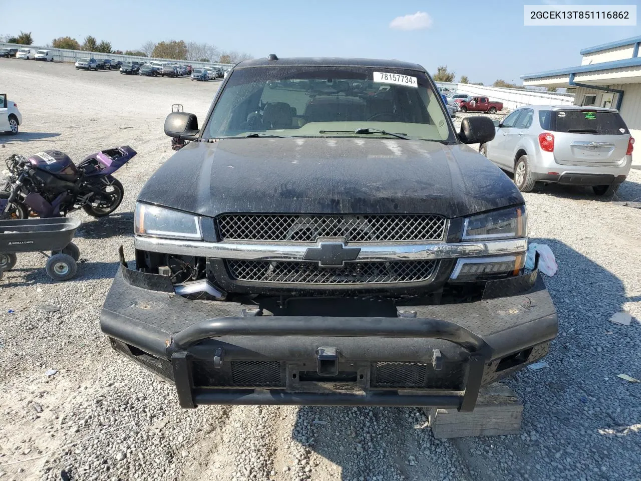 2005 Chevrolet Silverado K1500 VIN: 2GCEK13T851116862 Lot: 78157734