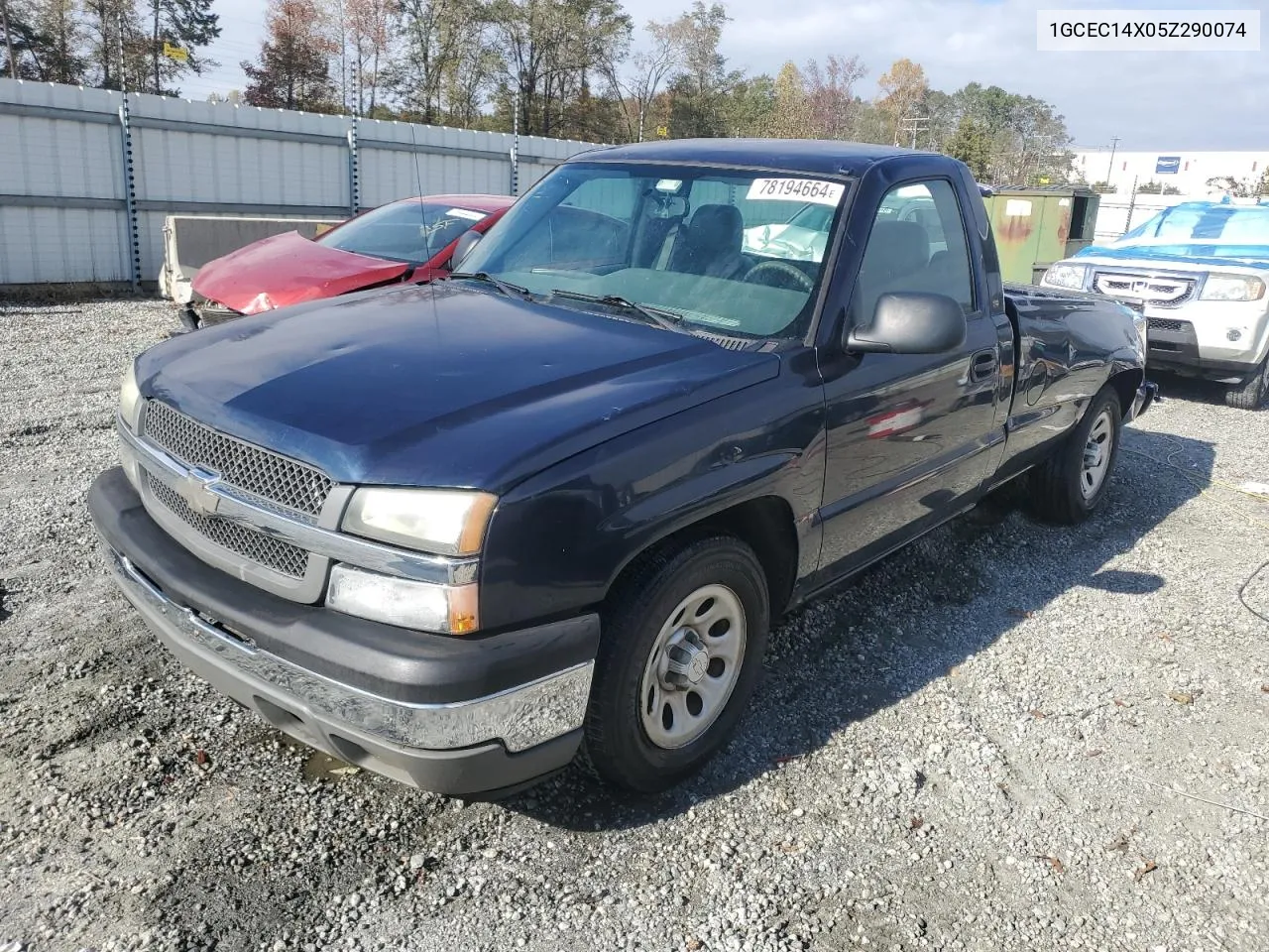 2005 Chevrolet Silverado C1500 VIN: 1GCEC14X05Z290074 Lot: 78194664