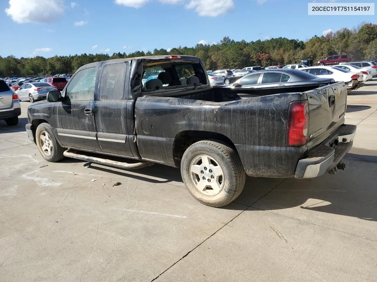 2005 Chevrolet Silverado C1500 VIN: 2GCEC19T751154197 Lot: 78279294