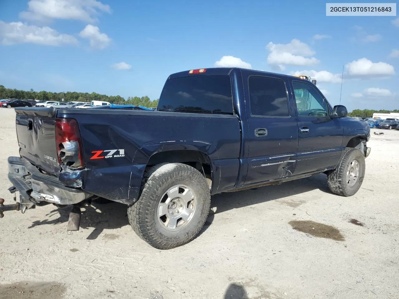 2005 Chevrolet Silverado K1500 VIN: 2GCEK13T051216843 Lot: 78387874