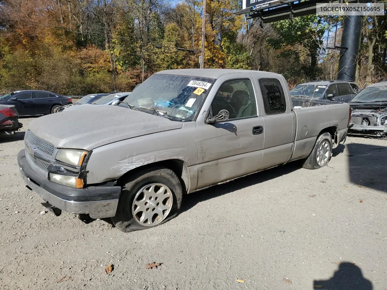 2005 Chevrolet Silverado C1500 VIN: 1GCEC19X05Z150695 Lot: 78846264