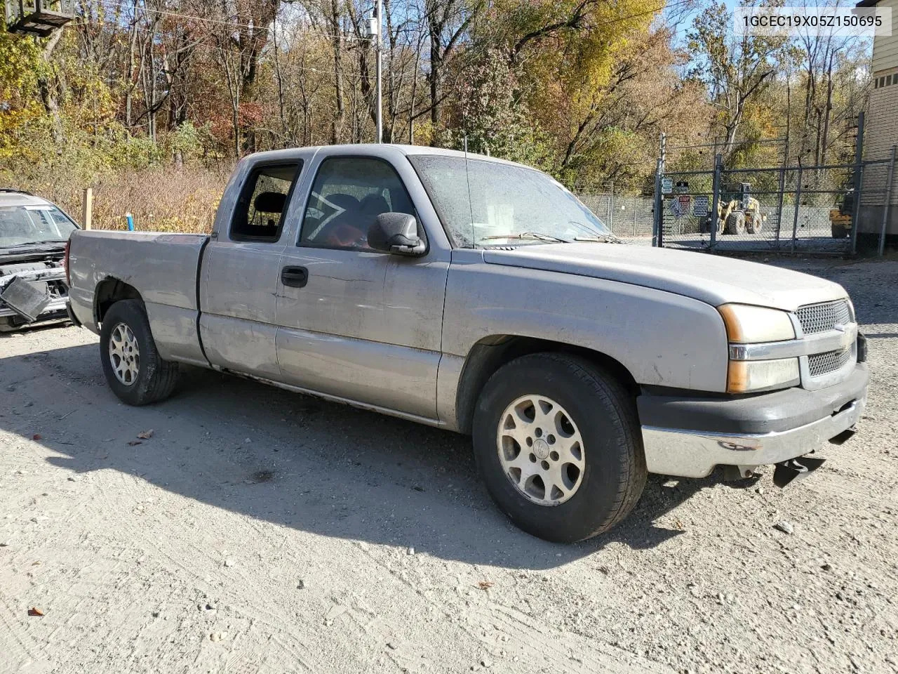 2005 Chevrolet Silverado C1500 VIN: 1GCEC19X05Z150695 Lot: 78846264