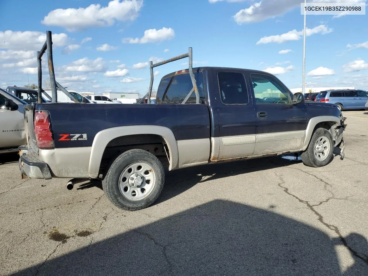 2005 Chevrolet Silverado K1500 VIN: 1GCEK19B35Z290988 Lot: 78996824