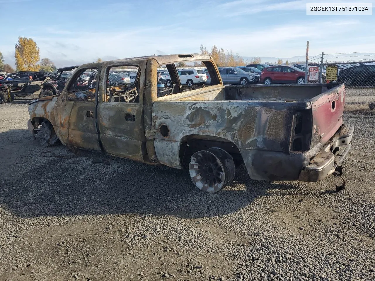 2005 Chevrolet Silverado K1500 VIN: 2GCEK13T751371034 Lot: 79568614