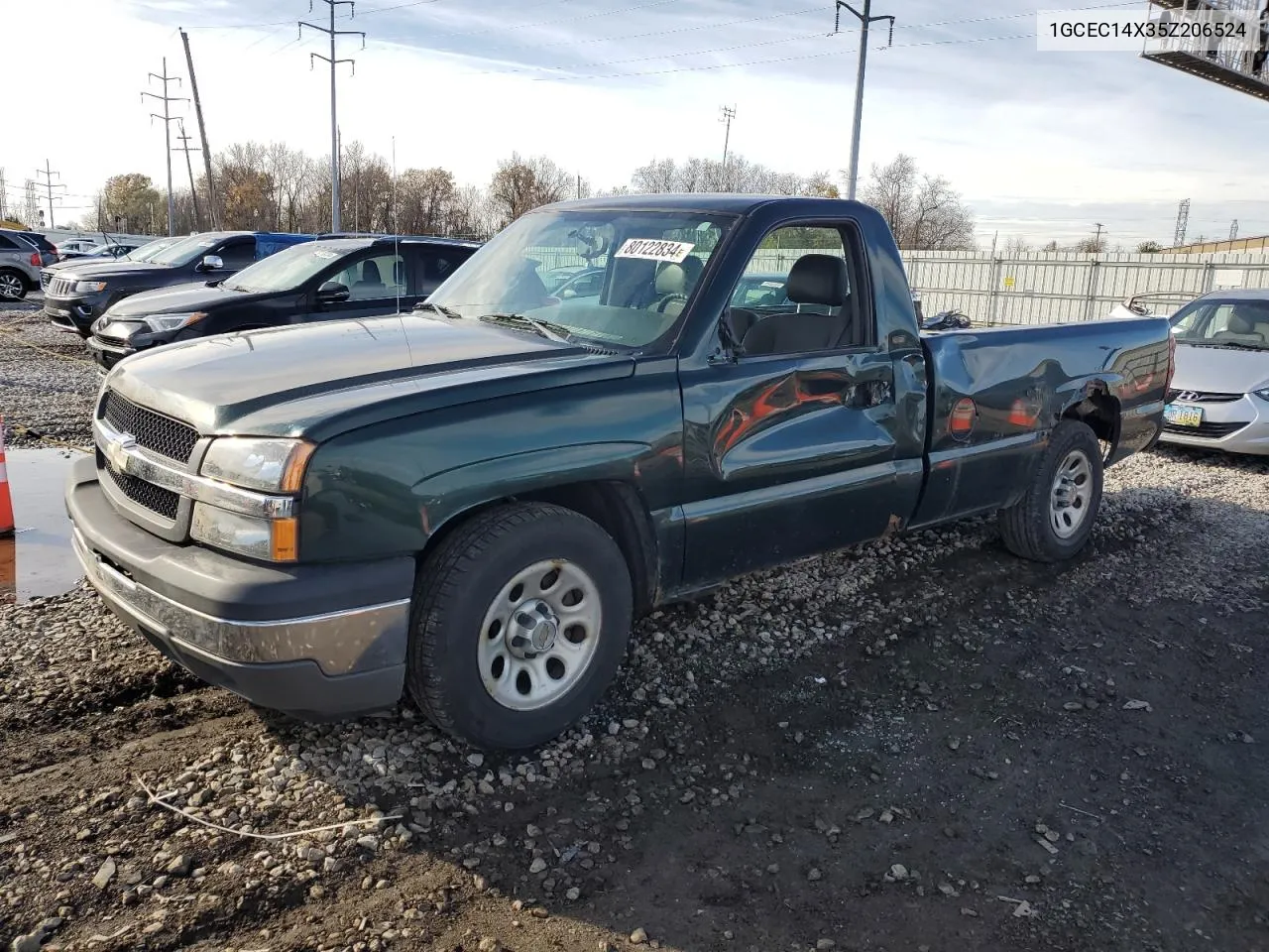 2005 Chevrolet Silverado C1500 VIN: 1GCEC14X35Z206524 Lot: 80122834