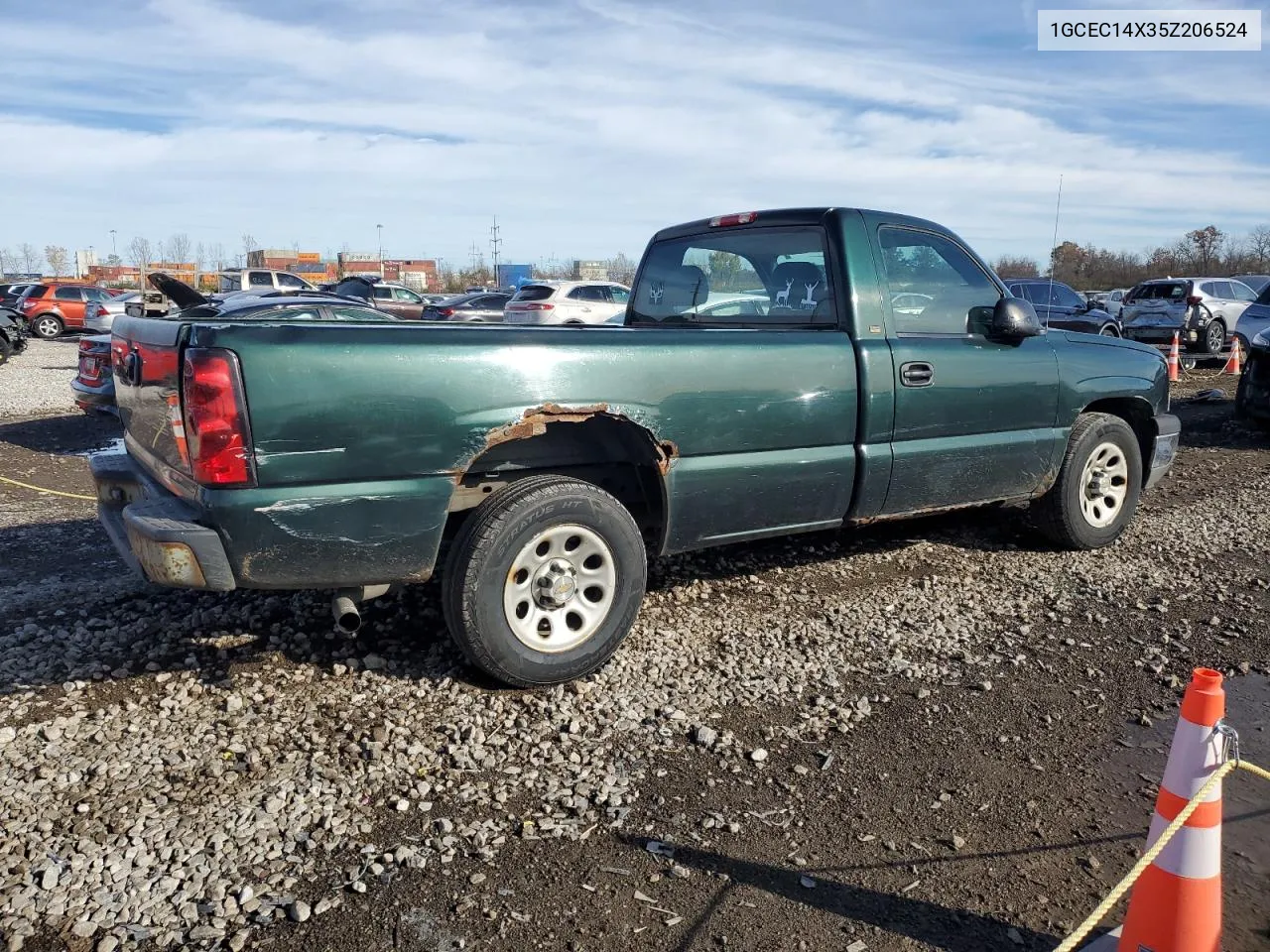 2005 Chevrolet Silverado C1500 VIN: 1GCEC14X35Z206524 Lot: 80122834