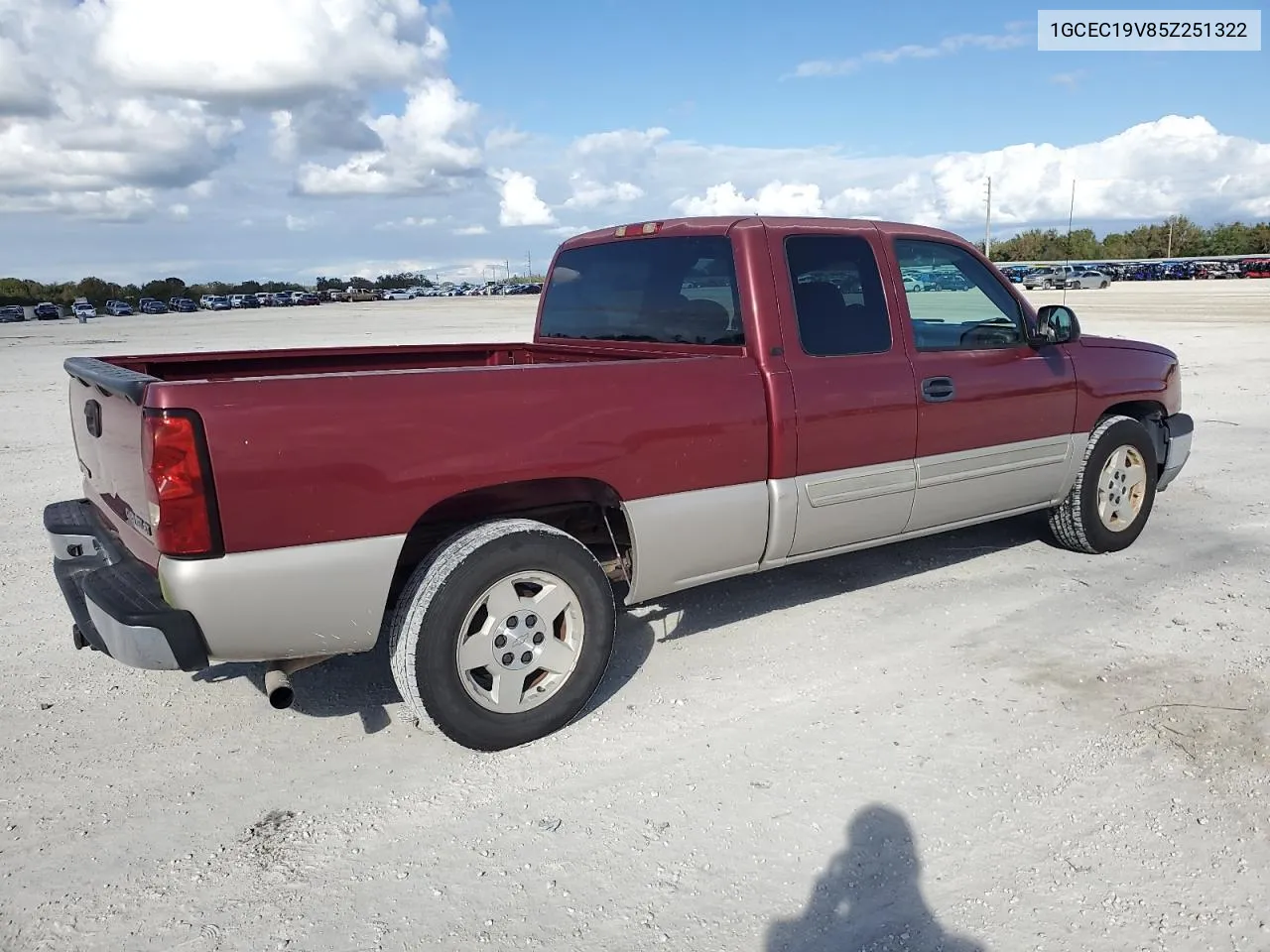 2005 Chevrolet Silverado C1500 VIN: 1GCEC19V85Z251322 Lot: 80146944