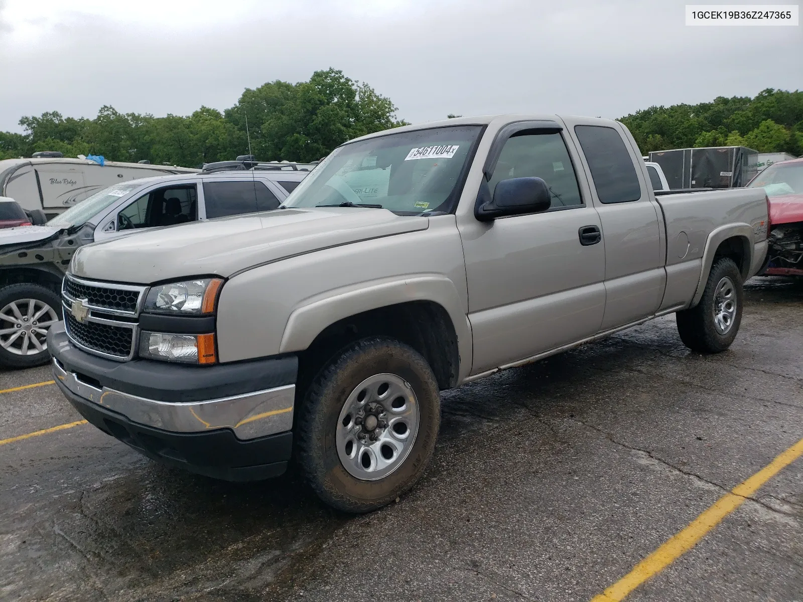 2006 Chevrolet Silverado K1500 VIN: 1GCEK19B36Z247365 Lot: 54611004