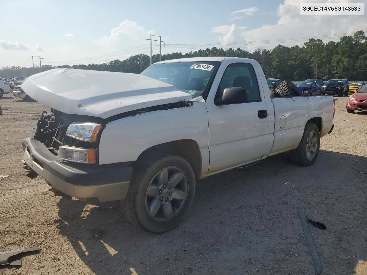 2006 Chevrolet Silverado C1500 VIN: 3GCEC14V66G143533 Lot: 67863404