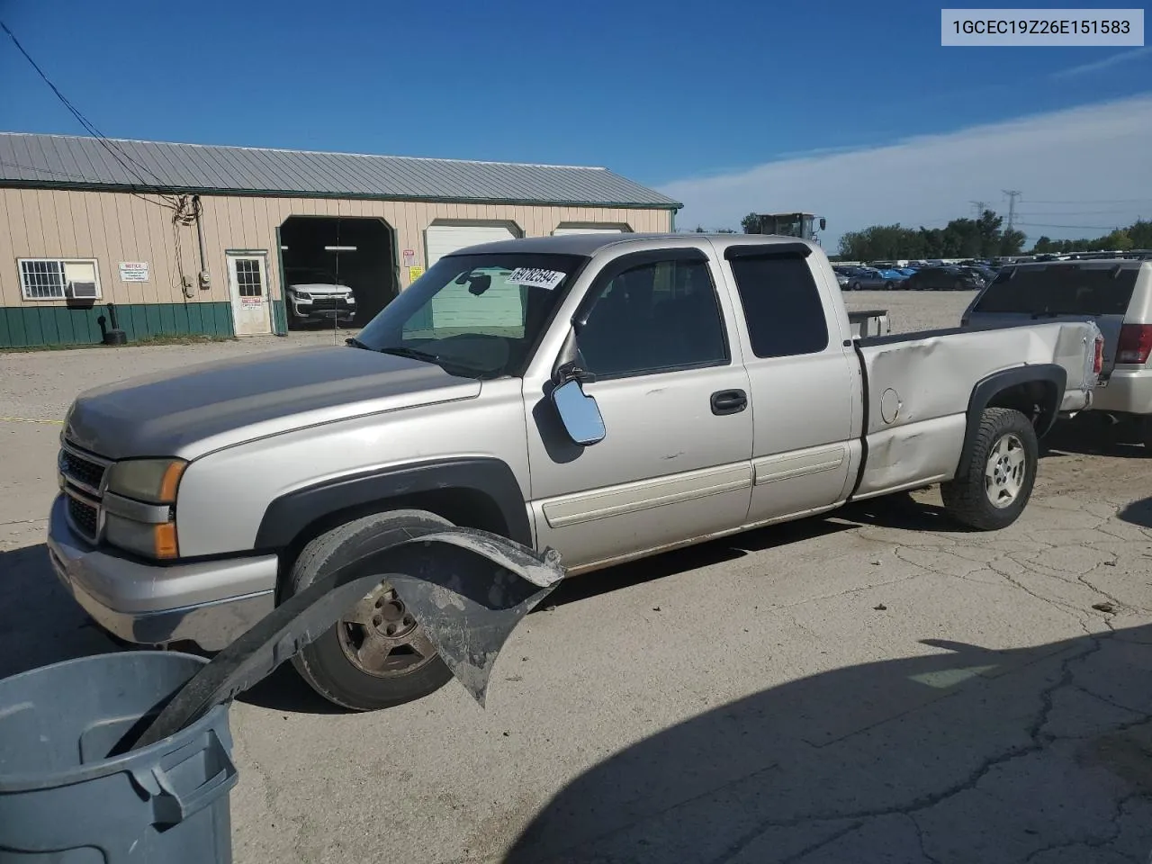 2006 Chevrolet Silverado C1500 VIN: 1GCEC19Z26E151583 Lot: 69782594