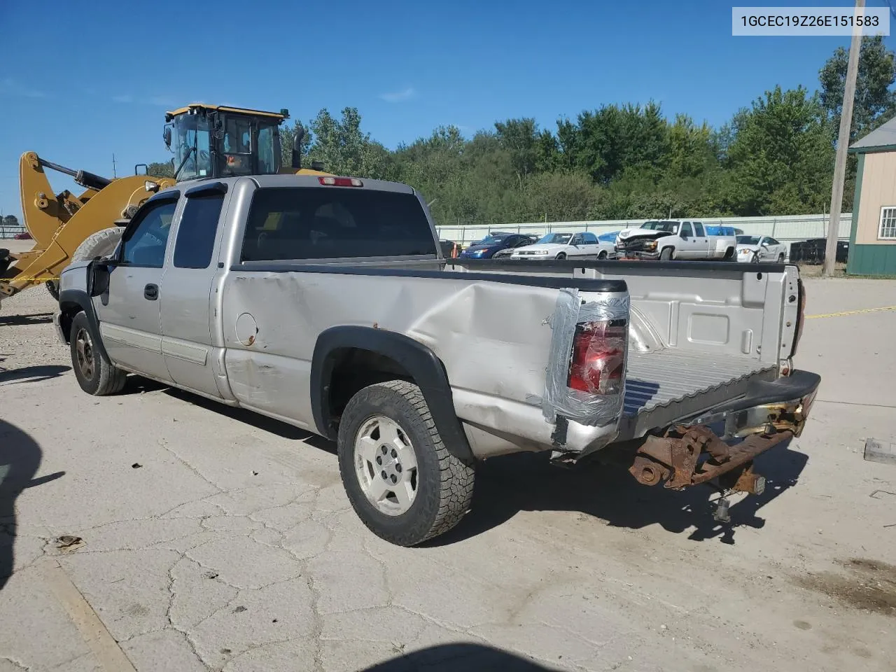 2006 Chevrolet Silverado C1500 VIN: 1GCEC19Z26E151583 Lot: 69782594