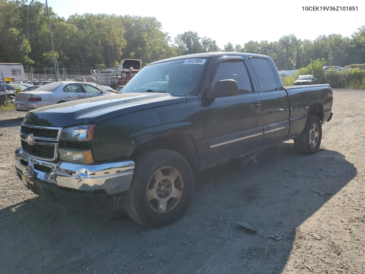 2006 Chevrolet Silverado K1500 VIN: 1GCEK19V36Z101851 Lot: 70447584