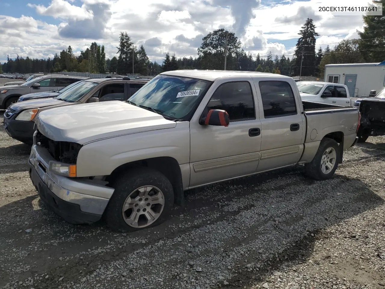 2006 Chevrolet Silverado K1500 VIN: 2GCEK13T461187641 Lot: 70538504