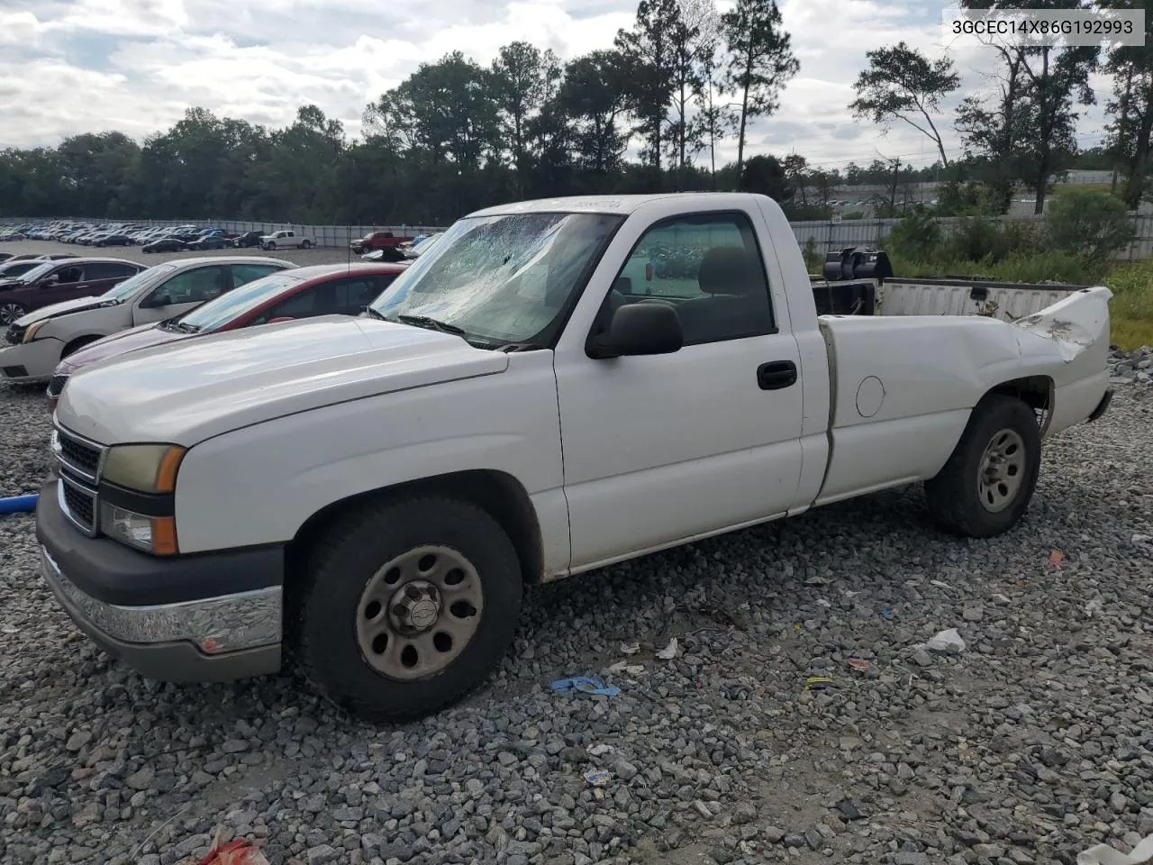 2006 Chevrolet Silverado C1500 VIN: 3GCEC14X86G192993 Lot: 70599224